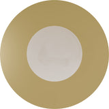 Calibo Crest Alabaster Glass 140mm Orb Wall Light Round Plate 300mm | Brass - Dubbo Lighting Centre