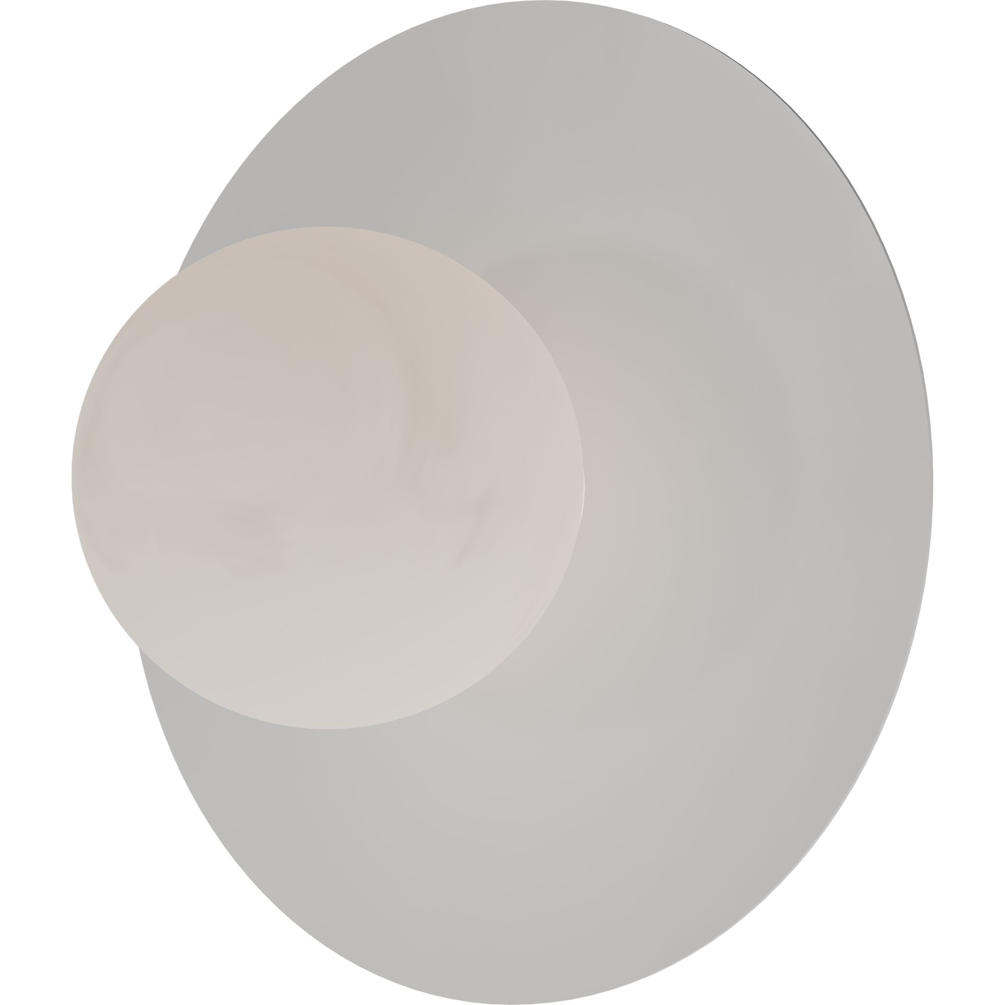 Calibo Crest Alabaster Glass 140mm Orb Wall Light Round Plate 300mm | White - Dubbo Lighting Centre