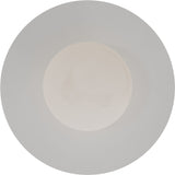 Calibo Crest Alabaster Glass 140mm Orb Wall Light Round Plate 300mm | White - Dubbo Lighting Centre