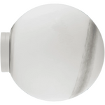 Calibo Crest Alabaster Glass 140mm Orb Wall Light | White - Dubbo Lighting Centre
