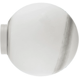 Calibo Crest Alabaster Glass 140mm Orb Wall Light | White - Dubbo Lighting Centre