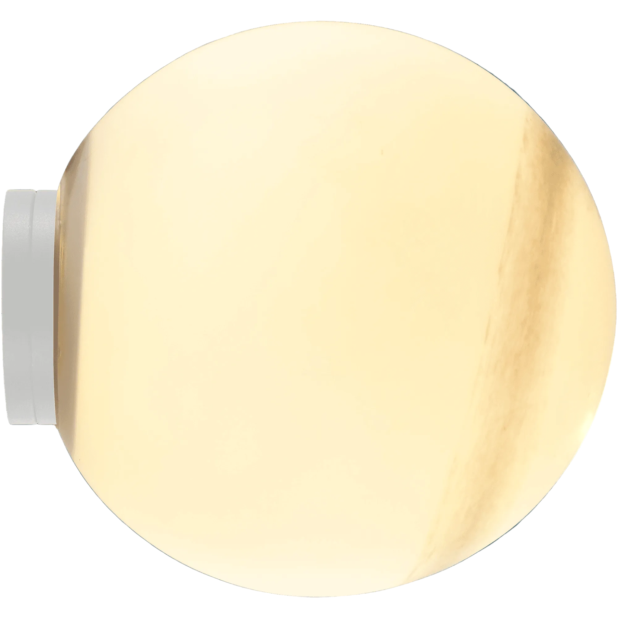 Calibo Crest Alabaster Glass 140mm Orb Wall Light | White - Dubbo Lighting Centre