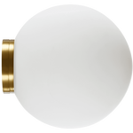 Calibo Crest Opal Glass 120mm Orb Wall Light | Brass - Dubbo Lighting Centre