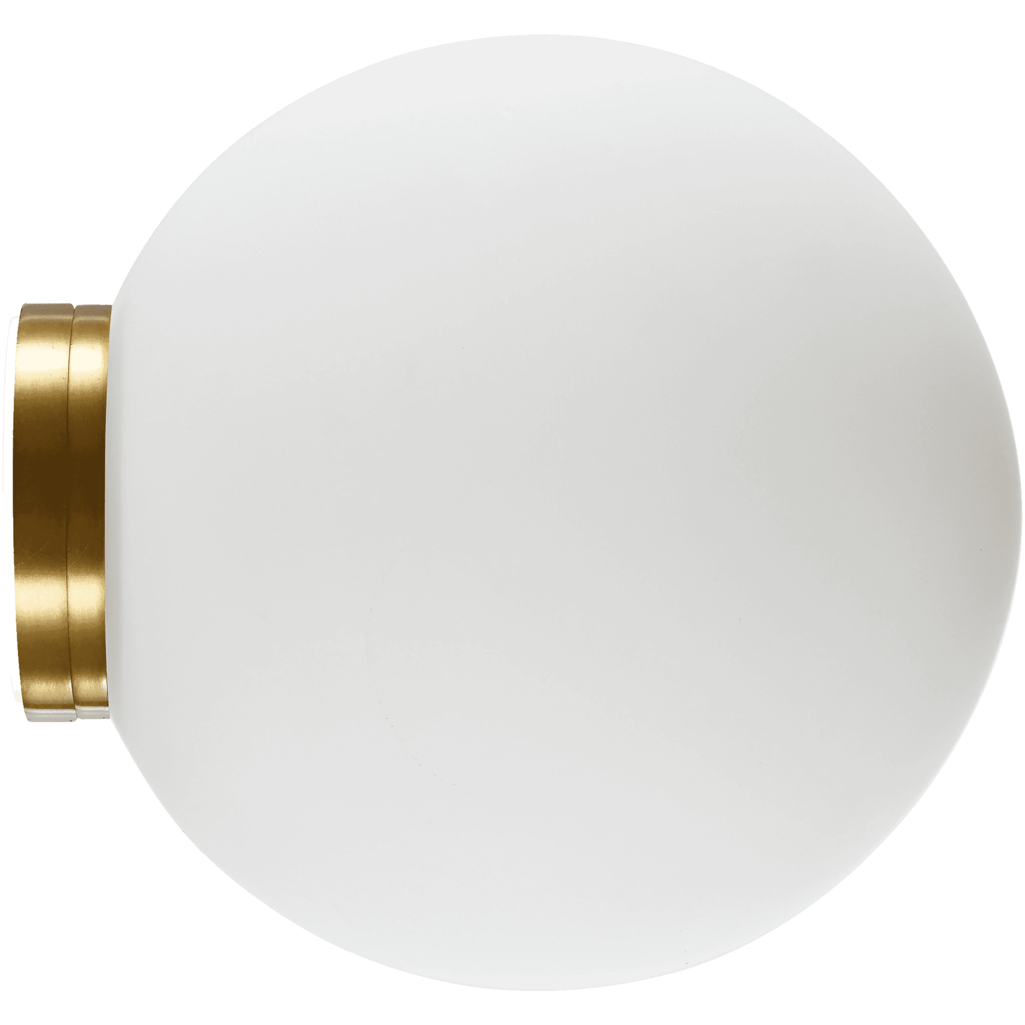 Calibo Crest Opal Glass 120mm Orb Wall Light | Brass - Dubbo Lighting Centre