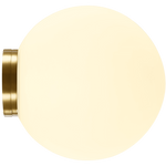 Calibo Crest Opal Glass 120mm Orb Wall Light | Brass - Dubbo Lighting Centre