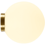 Calibo Crest Opal Glass 120mm Orb Wall Light | Brass - Dubbo Lighting Centre