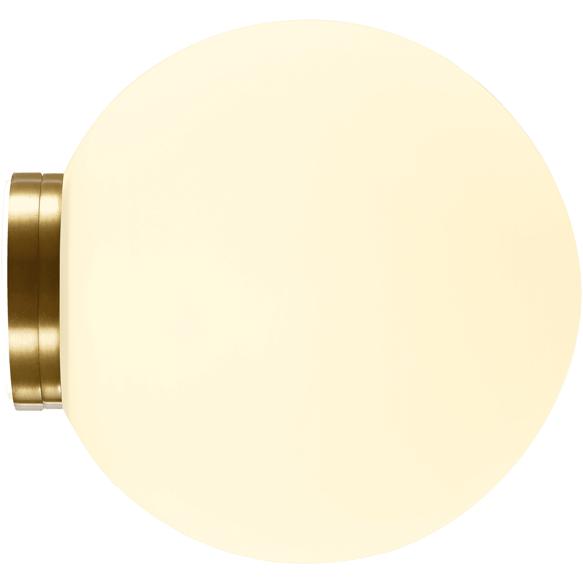 Calibo Crest Opal Glass 120mm Orb Wall Light | Brass - Dubbo Lighting Centre