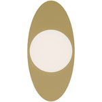 Calibo Crest Opal Glass 120mm Orb Wall Light Oval Plate 300mm | Brass - Dubbo Lighting Centre