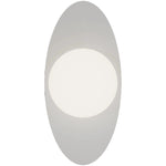 Calibo Crest Opal Glass 120mm Orb Wall Light Oval Plate 300mm | White - Dubbo Lighting Centre