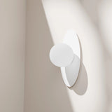 Calibo Crest Opal Glass 120mm Orb Wall Light Oval Plate 300mm | White - Dubbo Lighting Centre