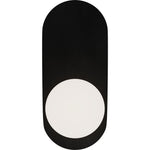 Calibo Crest Opal Glass 120mm Orb Wall Light Oval Plate 320mm | Black - Dubbo Lighting Centre