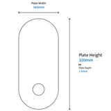 Calibo Crest Opal Glass 120mm Orb Wall Light Oval Plate 320mm | Black - Dubbo Lighting Centre