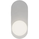 Calibo Crest Opal Glass 120mm Orb Wall Light Oval Plate 320mm | White - Dubbo Lighting Centre