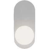 Calibo Crest Opal Glass 120mm Orb Wall Light Oval Plate 320mm | White - Dubbo Lighting Centre