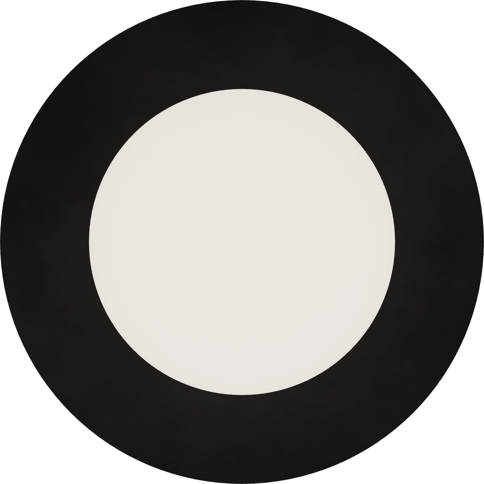 Calibo Crest Opal Glass 120mm Orb Wall Light Round Plate 200mm | Black - Dubbo Lighting Centre