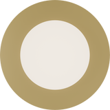 Calibo Crest Opal Glass 120mm Orb Wall Light Round Plate 200mm | Brass - Dubbo Lighting Centre
