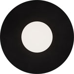 Calibo Crest Opal Glass 120mm Orb Wall Light Round Plate 300mm | Black - Dubbo Lighting Centre