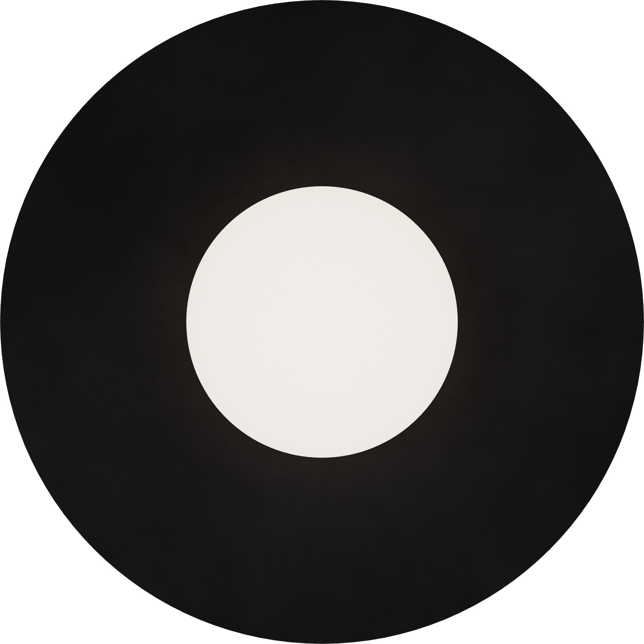 Calibo Crest Opal Glass 120mm Orb Wall Light Round Plate 300mm | Black - Dubbo Lighting Centre