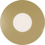 Calibo Crest Opal Glass 120mm Orb Wall Light Round Plate 300mm | Brass - Dubbo Lighting Centre