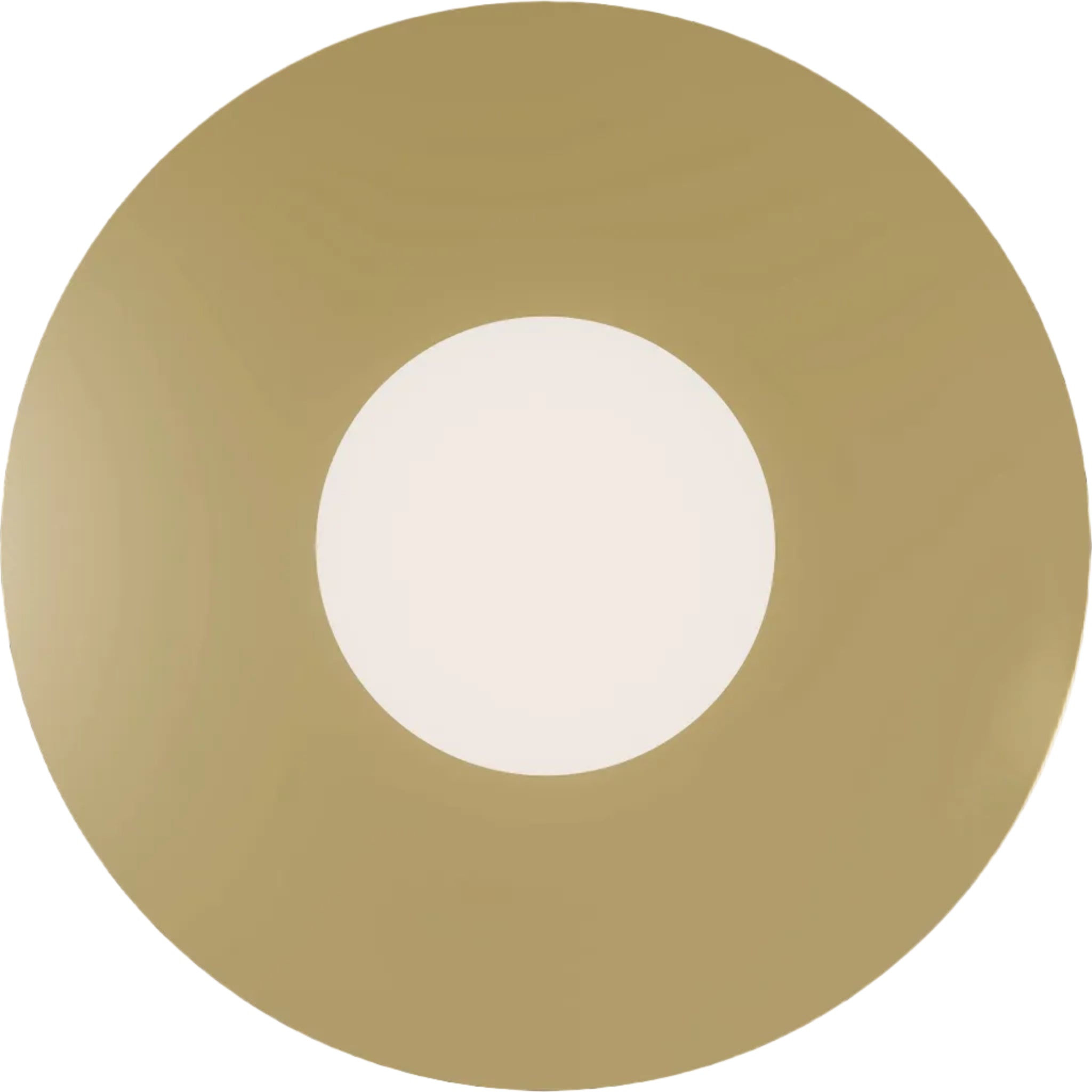 Calibo Crest Opal Glass 120mm Orb Wall Light Round Plate 300mm | Brass - Dubbo Lighting Centre