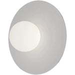 Calibo Crest Opal Glass 120mm Orb Wall Light Round Plate 300mm | White - Dubbo Lighting Centre
