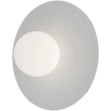 Calibo Crest Opal Glass 120mm Orb Wall Light Round Plate 300mm | White - Dubbo Lighting Centre