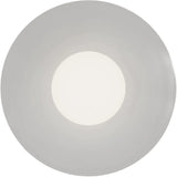 Calibo Crest Opal Glass 120mm Orb Wall Light Round Plate 300mm | White - Dubbo Lighting Centre