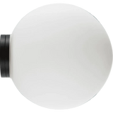 Calibo Crest Opal Glass 140mm Orb Wall Light | Black - Dubbo Lighting Centre