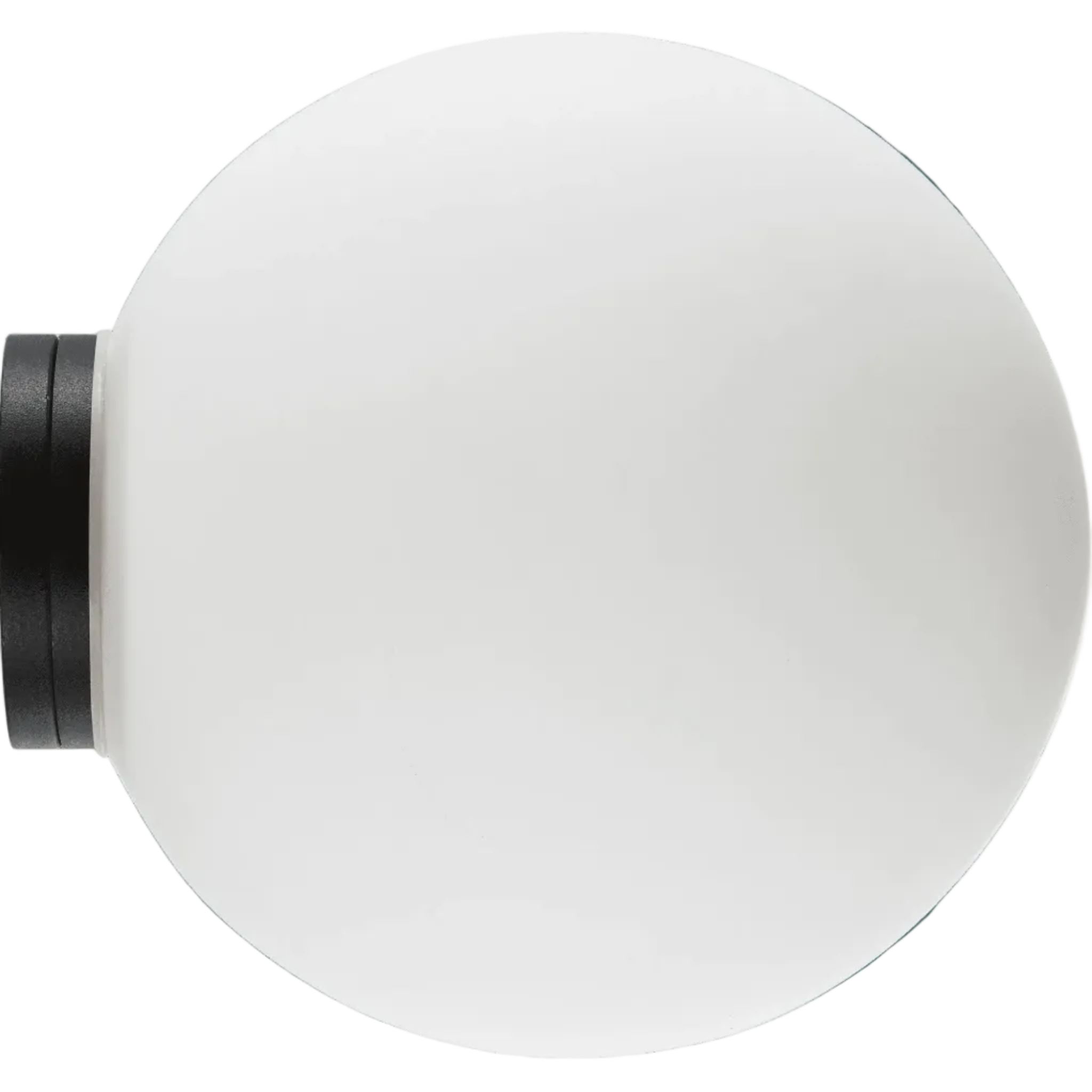 Calibo Crest Opal Glass 140mm Orb Wall Light | Black - Dubbo Lighting Centre