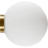 Calibo Crest Opal Glass 140mm Orb Wall Light | Brass - Dubbo Lighting Centre