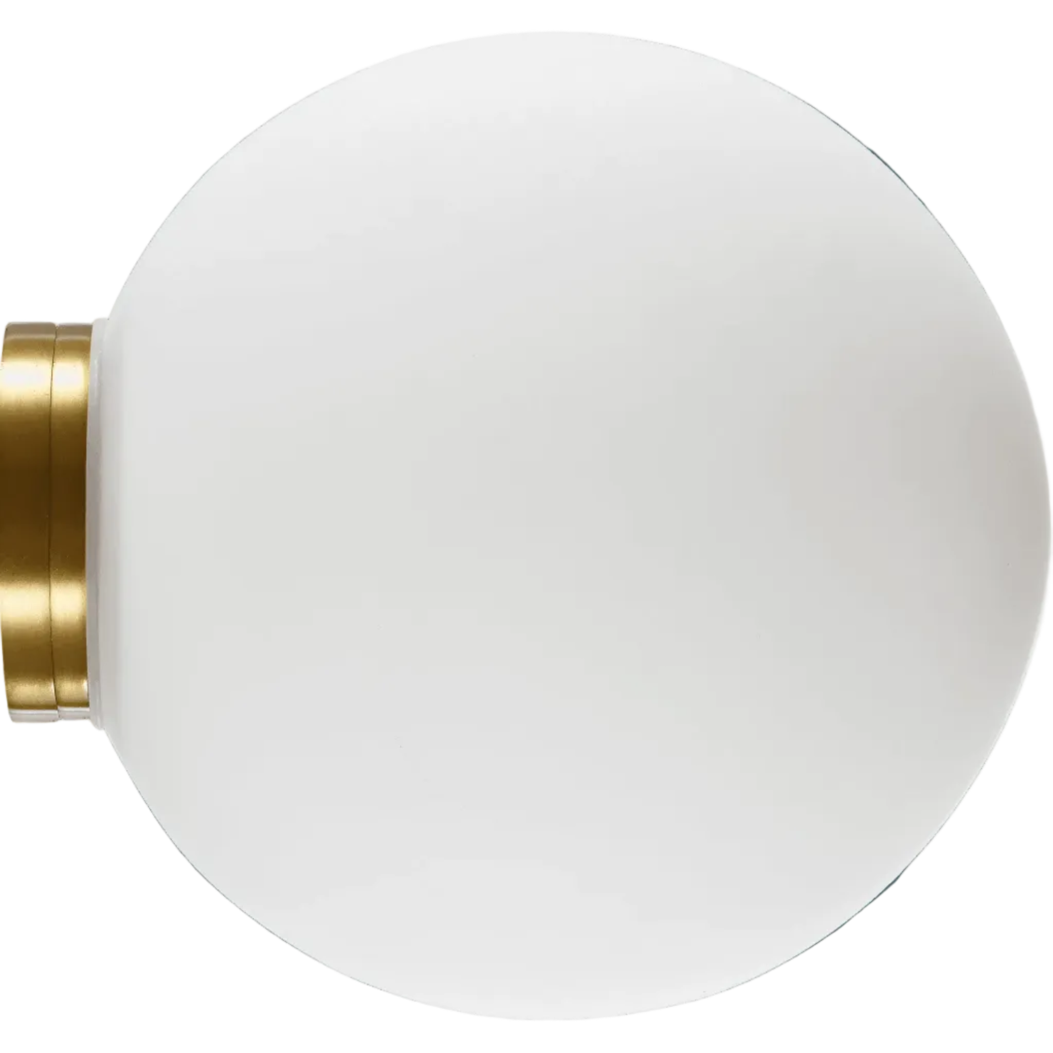 Calibo Crest Opal Glass 140mm Orb Wall Light | Brass - Dubbo Lighting Centre