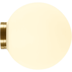 Calibo Crest Opal Glass 140mm Orb Wall Light | Brass - Dubbo Lighting Centre