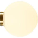 Calibo Crest Opal Glass 140mm Orb Wall Light | Brass - Dubbo Lighting Centre