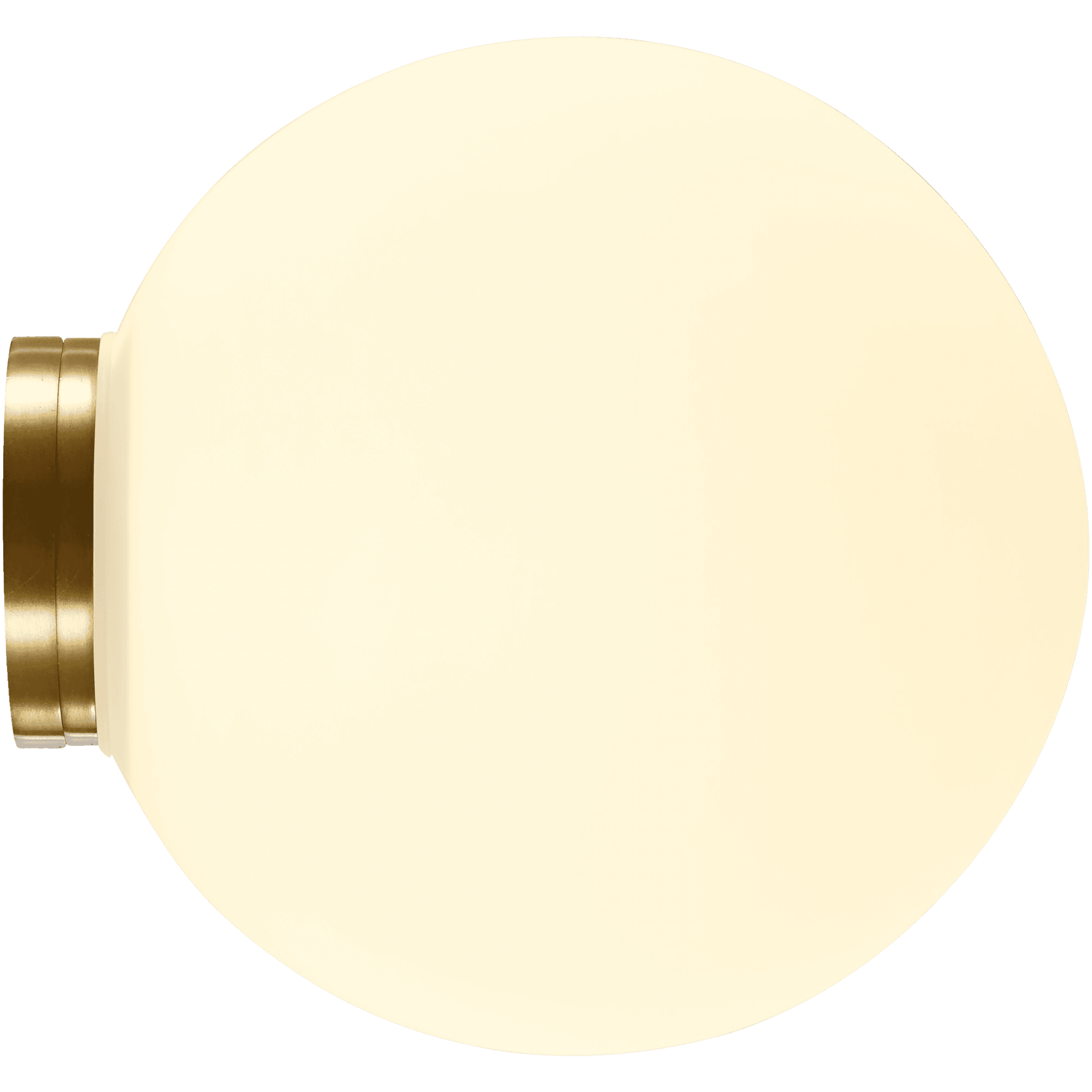 Calibo Crest Opal Glass 140mm Orb Wall Light | Brass - Dubbo Lighting Centre