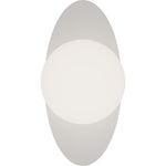Calibo Crest Opal Glass 140mm Orb Wall Light Oval Plate 300mm | White - Dubbo Lighting Centre