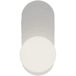 Calibo Crest Opal Glass 140mm Orb Wall Light Oval Plate 320mm | White - Dubbo Lighting Centre