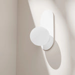 Calibo Crest Opal Glass 140mm Orb Wall Light Oval Plate 320mm | White - Dubbo Lighting Centre