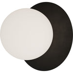 Calibo Crest Opal Glass 140mm Orb Wall Light Round Plate 200mm | Black - Dubbo Lighting Centre