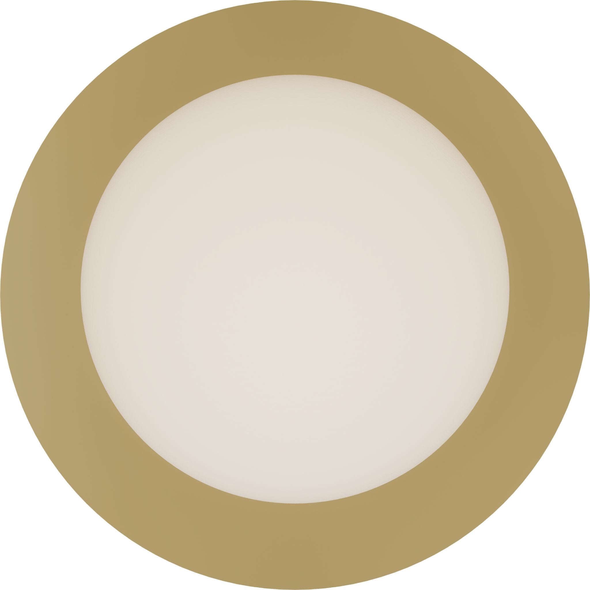 Calibo Crest Opal Glass 140mm Orb Wall Light Round Plate 200mm | Brass - Dubbo Lighting Centre