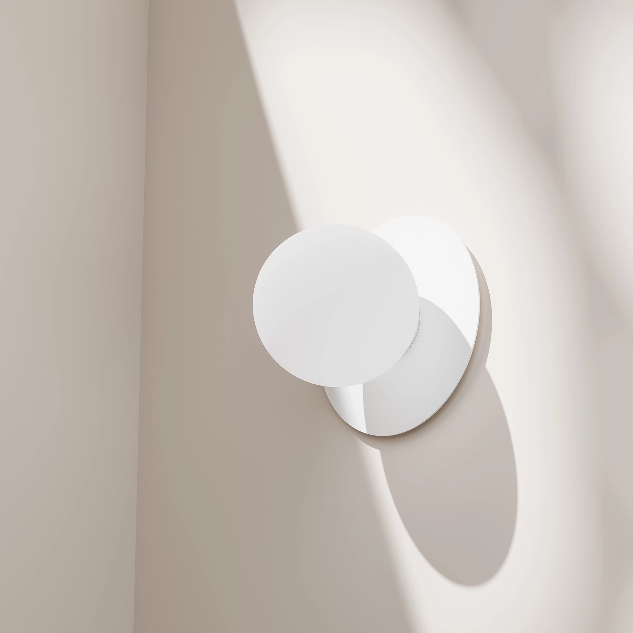 Calibo Crest Opal Glass 140mm Orb Wall Light Round Plate 200mm | White - Dubbo Lighting Centre