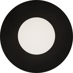 Calibo Crest Opal Glass 140mm Orb Wall Light Round Plate 300mm | Black - Dubbo Lighting Centre