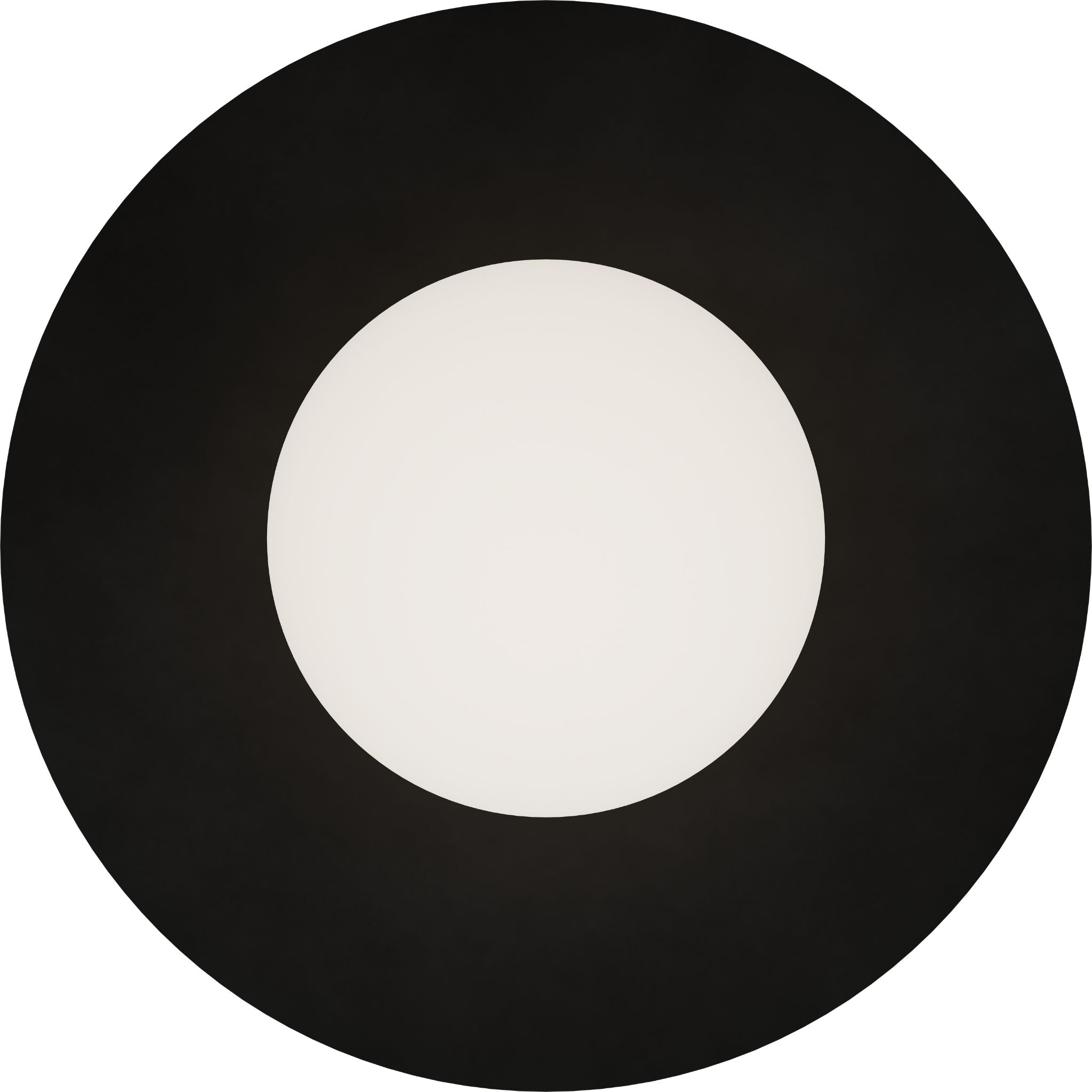 Calibo Crest Opal Glass 140mm Orb Wall Light Round Plate 300mm | Black - Dubbo Lighting Centre