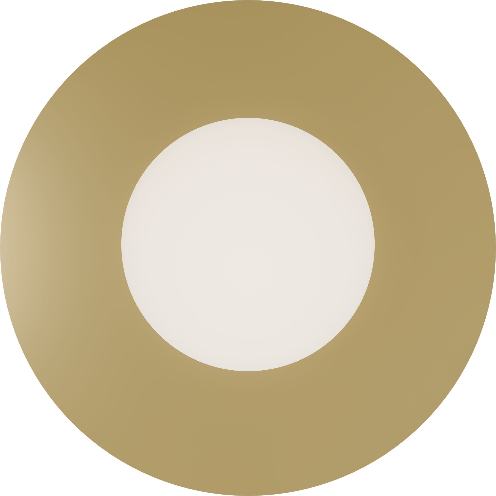 Calibo Crest Opal Glass 140mm Orb Wall Light Round Plate 300mm | Brass - Dubbo Lighting Centre