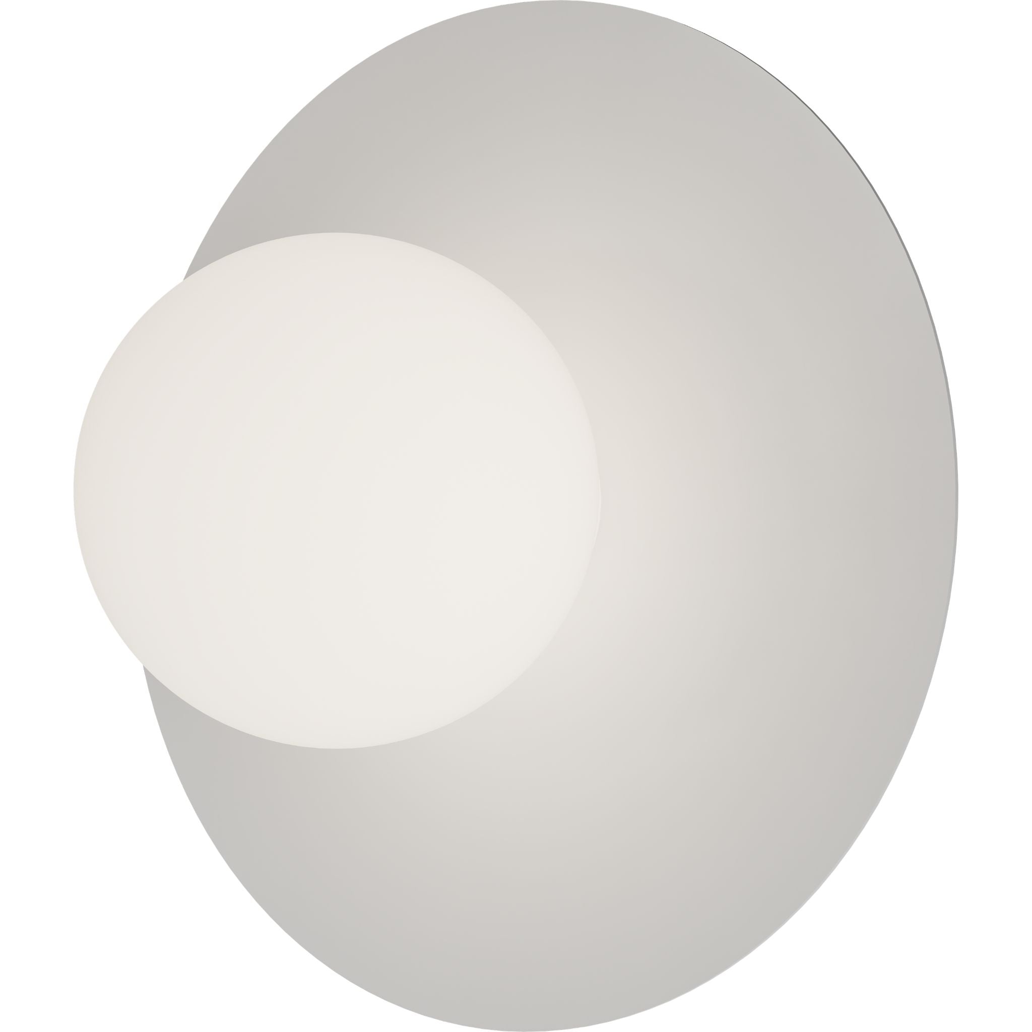 Calibo Crest Opal Glass 140mm Orb Wall Light Round Plate 300mm | White - Dubbo Lighting Centre