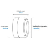 Calibo Gull Round Frosted Acrylic 3CCT LED Exterior Wall Light | Black - Dubbo Lighting Centre