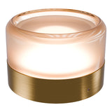 Calibo Gull Round Frosted Acrylic 3CCT LED Exterior Wall Light | Brass - Dubbo Lighting Centre
