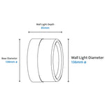 Calibo Gull Round Frosted Acrylic 3CCT LED Exterior Wall Light | White - Dubbo Lighting Centre