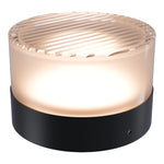 Calibo Gull Round Ribbed Acrylic 3CCT LED Exterior Wall Light | Black - Dubbo Lighting Centre