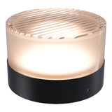Calibo Gull Round Ribbed Acrylic 3CCT LED Exterior Wall Light | Black - Dubbo Lighting Centre