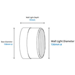 Calibo Gull Round Ribbed Acrylic 3CCT LED Exterior Wall Light | Black - Dubbo Lighting Centre